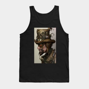 Cool Portrait of a Machinist Inventor Steampunk Tank Top